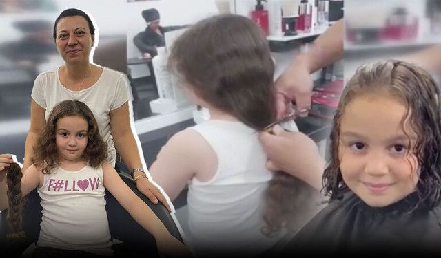 Antalya'da minik Asel’den örnek davranış! "Saçım Saçın Olsun" projesine saçlarını bağışladı