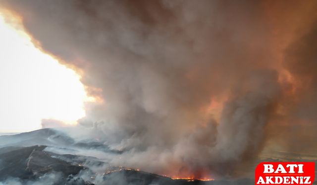 Gelibolu’da sabah saatlerinde alevler yeniden yükseldi
