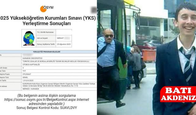 TYT’den 370 Puanla Karabük Üniversitesi’ne Yerleşti