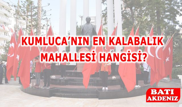 Kumluca’nın En Kalabalık Mahallesi: Mavikent İlk Sırada