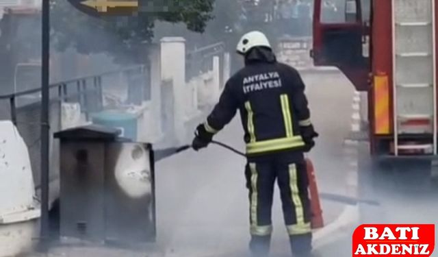Finike’de Elektrik Panosunda Yangın!