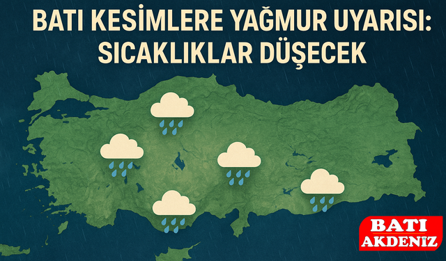 Batı Kesimlere Yağmur Uyarısı: Sıcaklıklar Düşecek