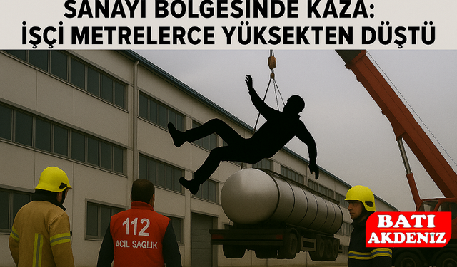 Sanayi Bölgesinde Kaza: İşçi Metrelerce Yüksekten Düştü