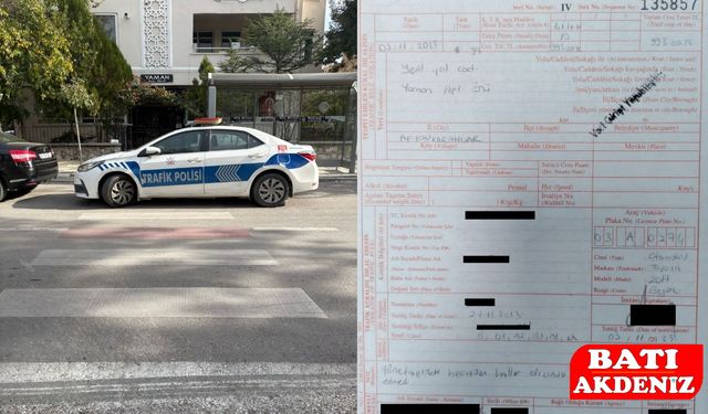 Polis aracına “yaya geçidine park” cezası: 993 TL