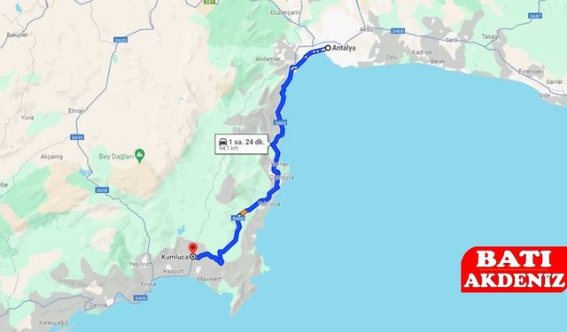 Kumluca, Antalya Merkeze Ne Kadar Uzak? Ulaşım Mesafesi
