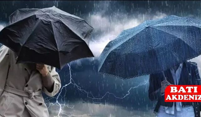 Antalya’da Gece Saatlerine Dikkat! Sağanak ve Gök Gürültüsü Geliyor