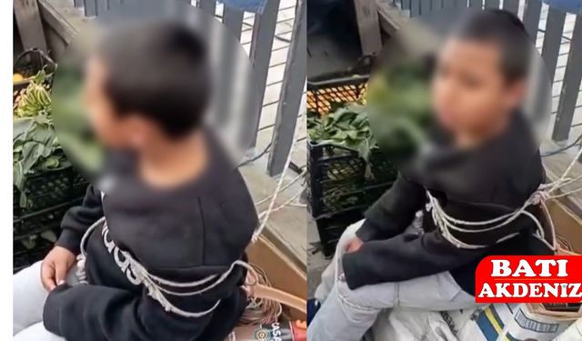 Pazarda Hırsızlık İddiası: 9 Yaşındaki Çocuk İple Bağlandı, Esnaflar Gözaltında