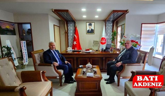 Kumluca Kaymakamı Bahadır Güneş’ten İl Müftüsü Aydın Yığman’a Hayırlı Olsun Ziyareti