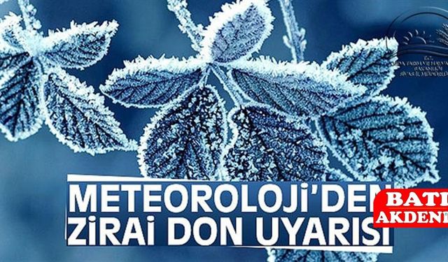 Antalya’nın Sahil Kesimleri İçin Zirai Don Uyarısı