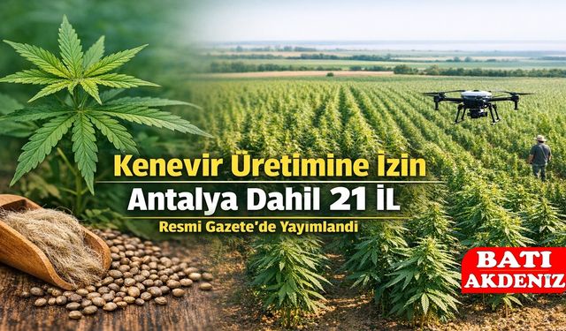Kenevir Üretimine Yeşil Işık: Antalya Dahil 21 İlde Yetiştirilecek