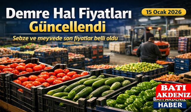 Demre Hal Fiyatları Güncellendi | 15 Ocak 2026