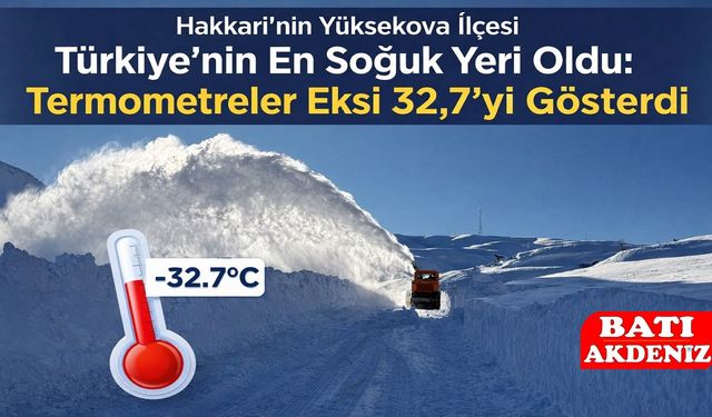 Türkiye’nin En Soğuk Yeri O ilçe Oldu: Termometreler Eksi 32,7’yi Gösterdi
