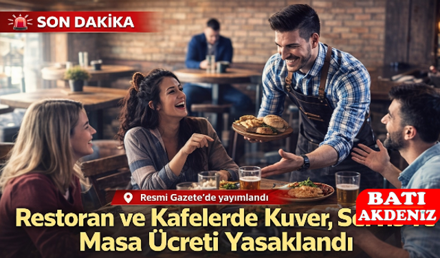 Restoran ve Kafelerde Kuver, Servis ve Masa Ücreti Yasaklandı