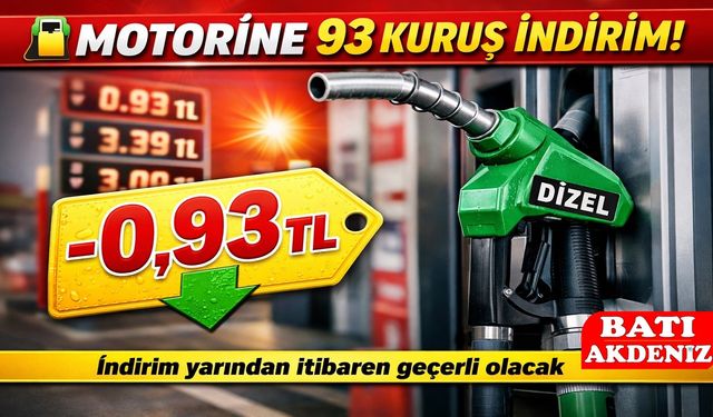 Motorine 93 Kuruş İndirim Yapıldı