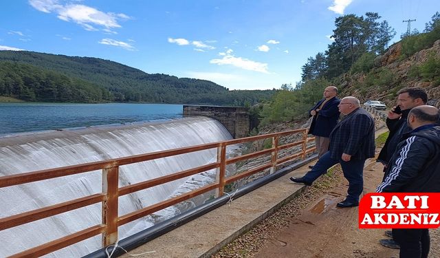 Kumluca'da Alakır Barajı Tam Doluluk Oranına Ulaştı, Yerinde İnceleme Yapıldı