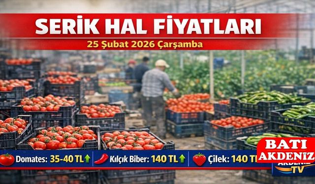 Serik Hal Fiyatları 25 Şubat 2026 Çarşamba