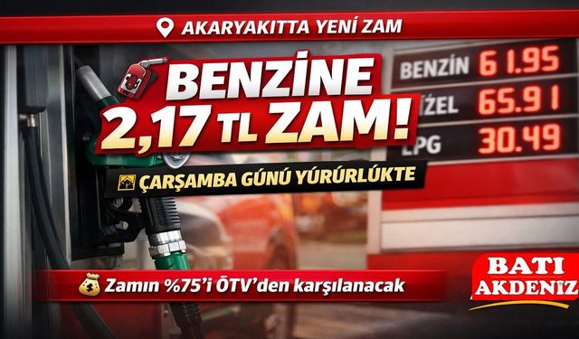 Akaryakıta Zam Geliyor: Benzin Fiyatlarına 2,17 TL Artış! İşte Yeni Fiyatlar ve Tarih