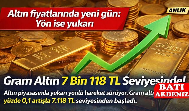 Altın Fiyatları Güne Yükselişle Başladı: Gram Altın 7.118 TL Seviyesinde