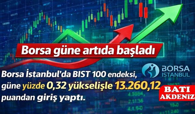Borsa Güne Yükselişle Başladı: BIST 100 Endeksi 13.260 Puana Çıktı