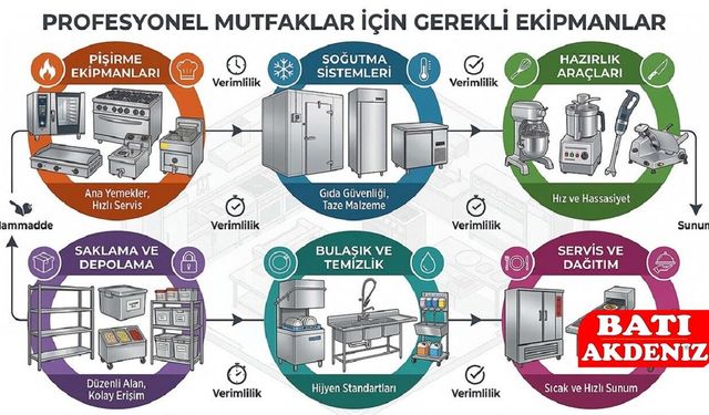 Profesyonel Mutfakların Verimli Çalışması İçin Gerekli Ekipmanlar