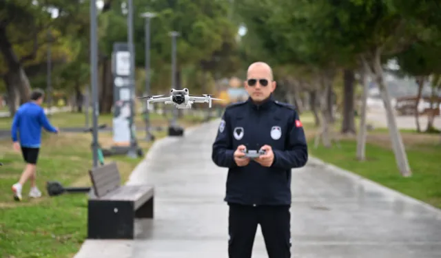 Antalya'da zabıta drone ile denetimde