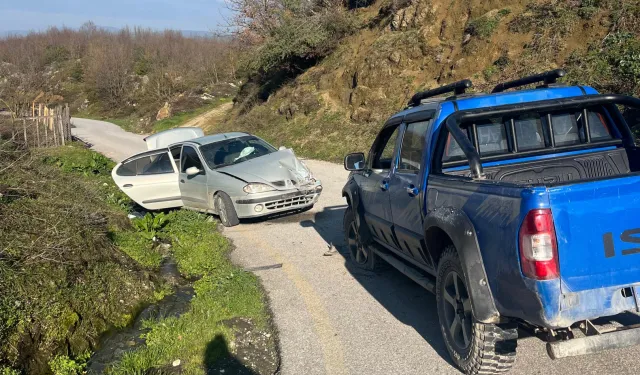 Düzce'de iki aracın çarpıştığı kazada 3 kişi yaralandı