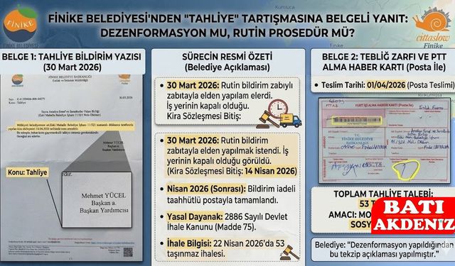 Finike’de “tahliye” tartışması: belediyeden belgeli yanıt