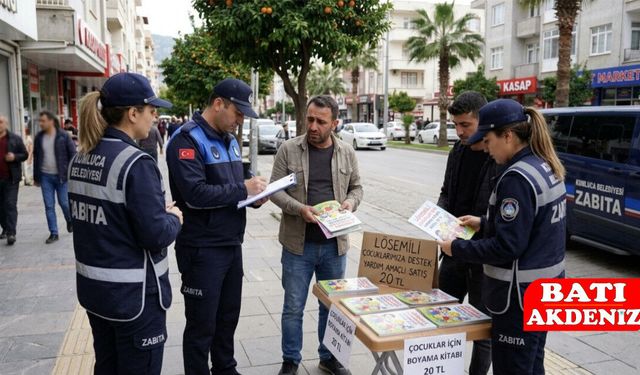 Kumluca’da "lösemili çocuklara yardım" yalanıyla boyama kitabı satanlara işlem yapıldı