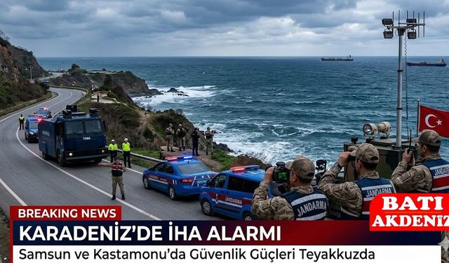 Karadeniz'de peş peşe İHA alarmı! Samsun ve Kastamonu'da güvenlik güçleri harekete geçti