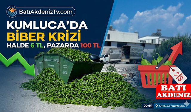 Antalya Kumluca'da Biber Üreticisi İsyan Etti: Halde 6 Lira Markette 100 Lira!