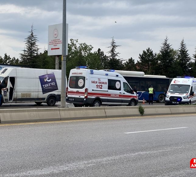 Ankara’da zincirleme trafik kazası 2 yaralı