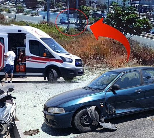 Antalya'da tali yolda kaza!
