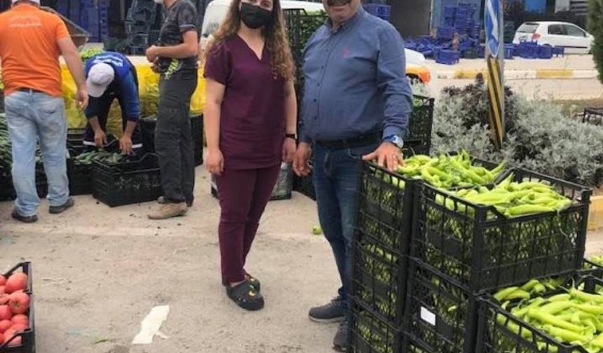 Beykonak'lı çiftçilerden, Aşevlerine sebze yardımı