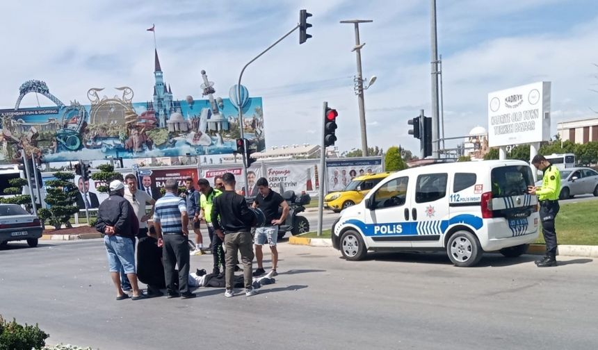 Antalya'da otomobille motosikletin çarpıştığı kazada 1 kişi ağır yaralandı