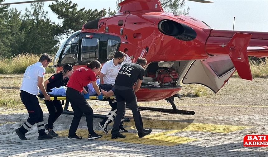 Alanya'da ambulans helikopter 14 yaşındaki kız için havalandı