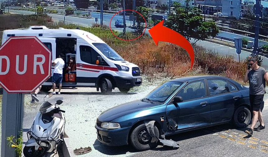 Antalya'da tali yolda kaza!