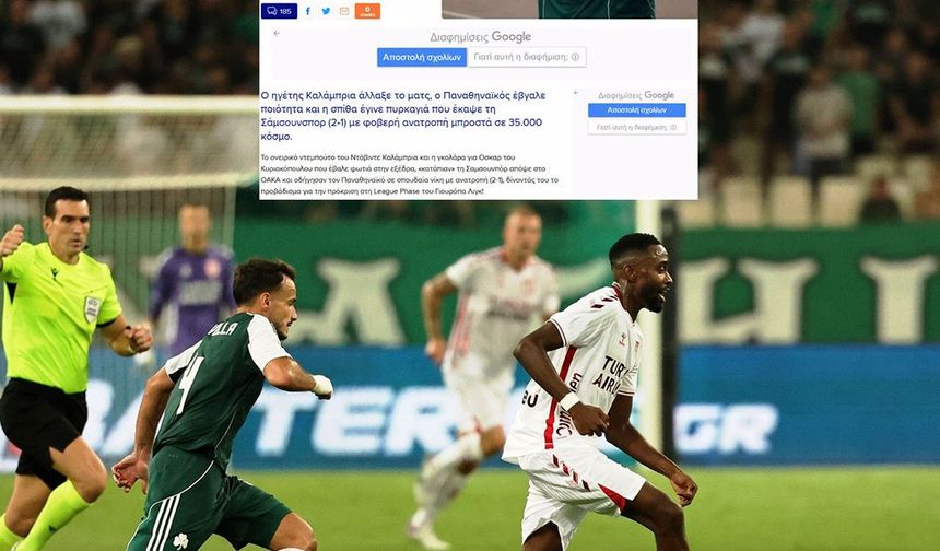 Yunan basınından Samsunspor maçı sonrası olay manşet!