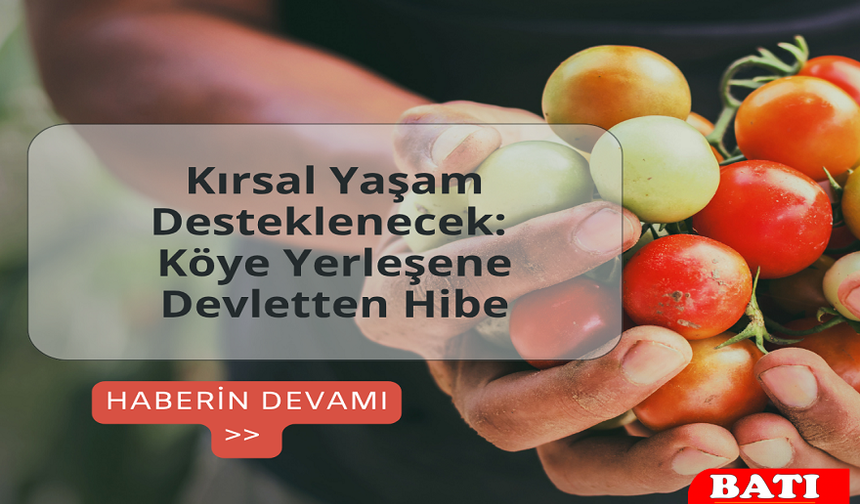 Kırsal Yaşam Desteklenecek: Köye Yerleşene Devletten Hibe