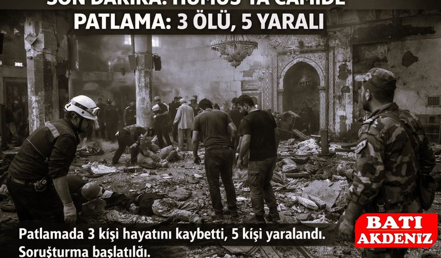 Suriye’nin Humus kentinde camide patlama: 3 ölü, 5 yaralı