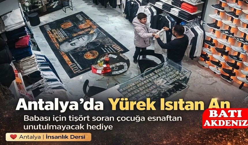Antalya’da Yürek Isıtan An: Esnaftan Çocuğa Anlamlı Hediye