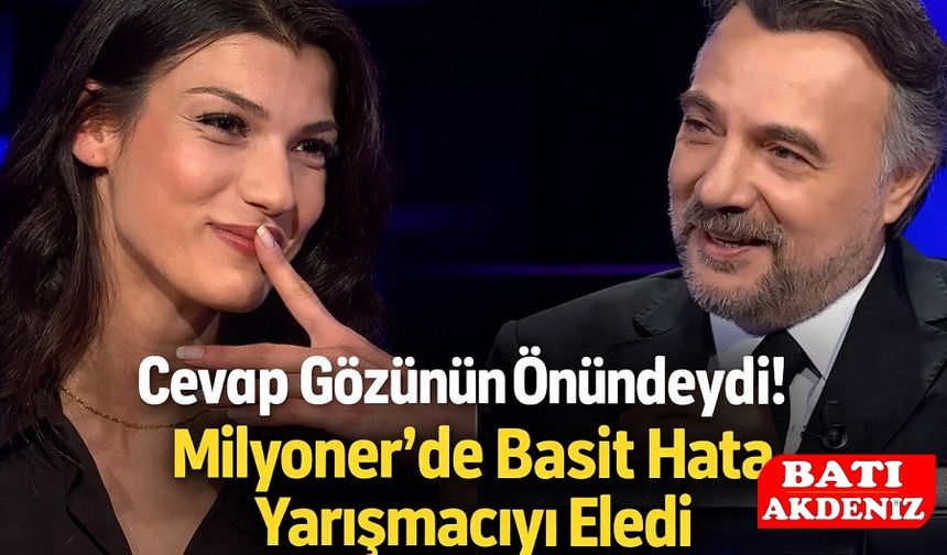 Cevap Gözünün Önündeydi! Basit Hata Yarışmacıyı Eledi