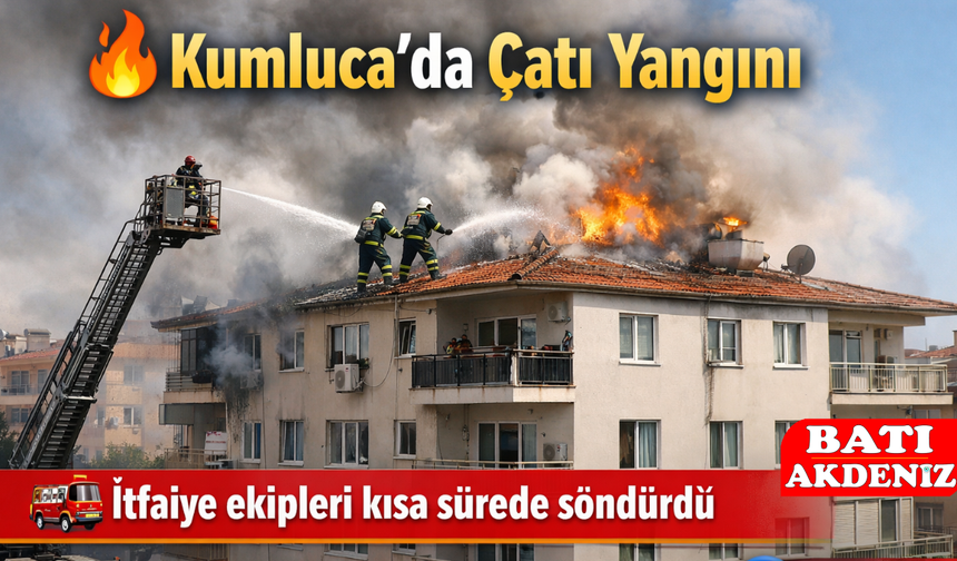 Kumluca'da Çatı Yangını