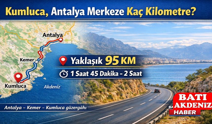 Kumluca, Antalya Merkeze Kaç Kilometre?