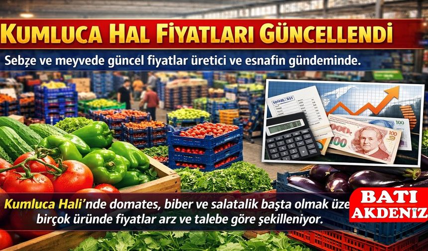 Kumluca Hal Fiyatları Güncellendi: Sebze ve Meyvede Son Durum