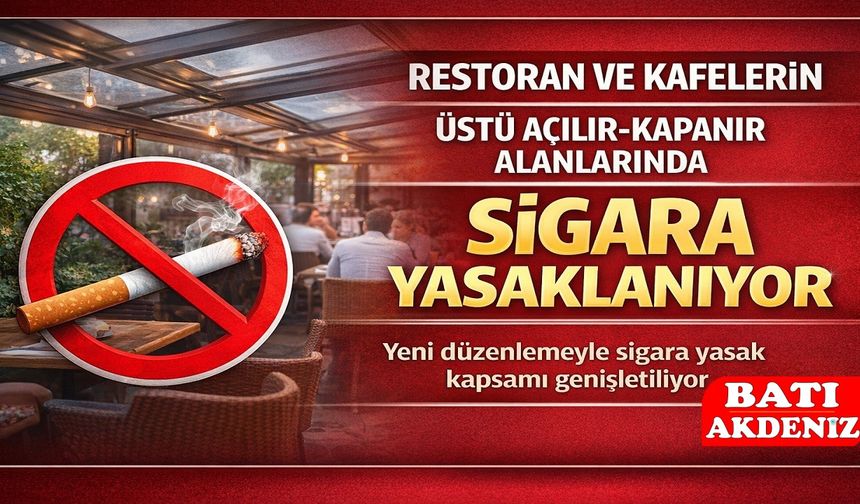 Restoran ve Kafelerin Üstü Açılır-Kapanır Alanlarında Sigara Yasaklanıyor