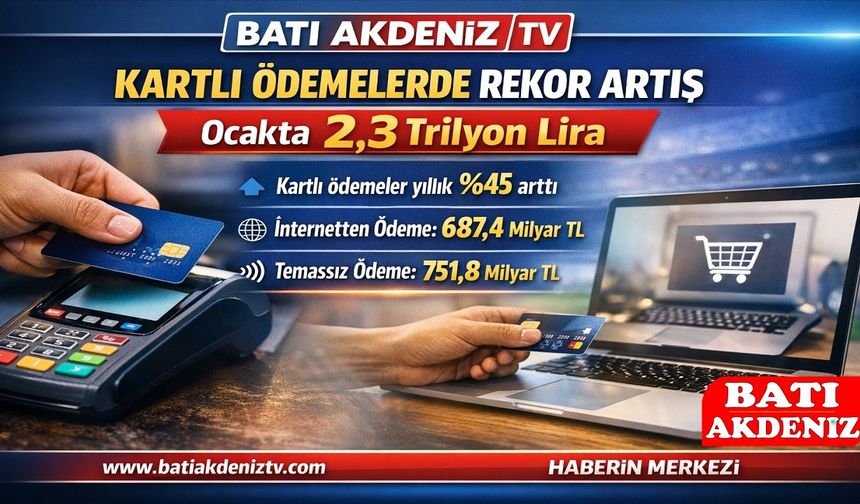 Kartlı Ödemelerde Rekor: Ocakta 2,3 Trilyon Lira