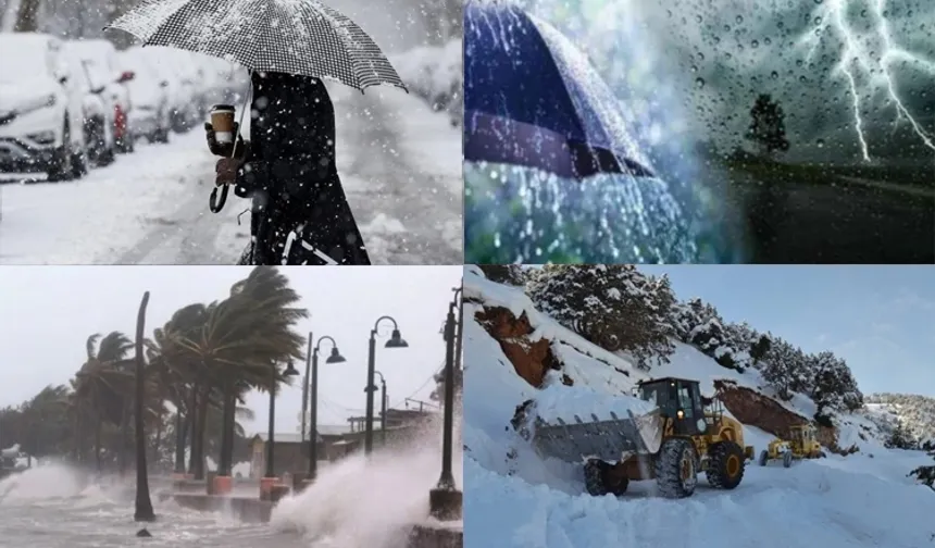 Meteoroloji'den kuvvetli yağış, rüzgar ve çığ uyarısı