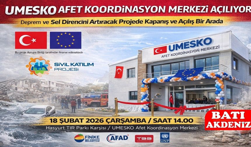 UMESKO Afet Koordinasyon Merkezi Açılıyor