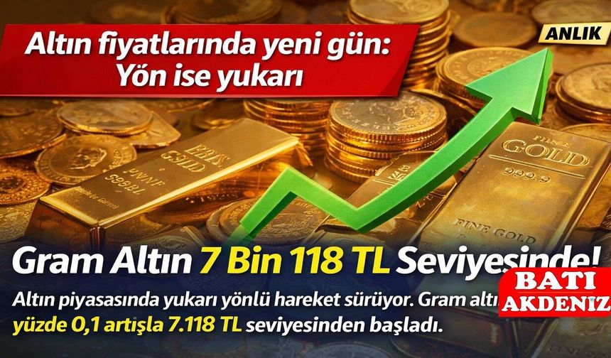 Altın Fiyatları Güne Yükselişle Başladı: Gram Altın 7.118 TL Seviyesinde