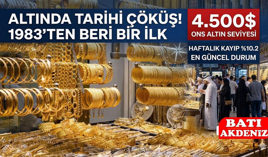 Altın Fiyatlarında 1983 Sonrası En Büyük Şok: 4.500 Dolara Sert Düşüş!